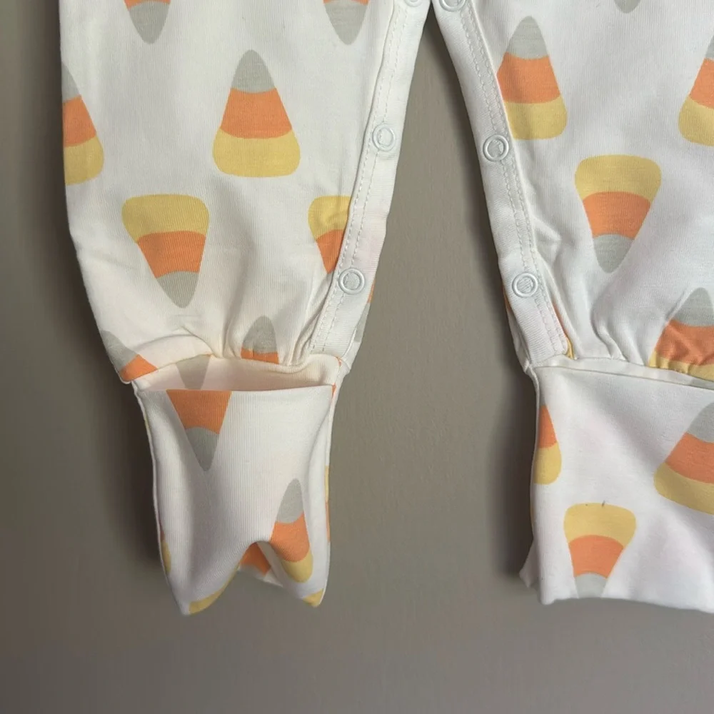 NWT- Monica and Andy Organic Cotton Baby Pajamas Candy Corn